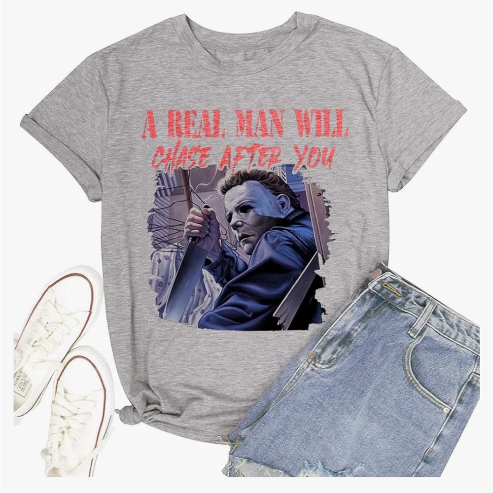 Halloween Michael Myers women’s graphic T shirt, NWT
